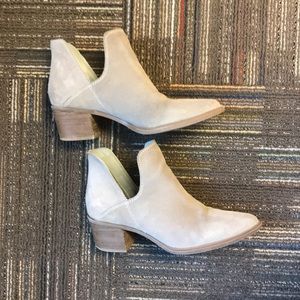 Gray Suede Steve Madden Cutout Booties